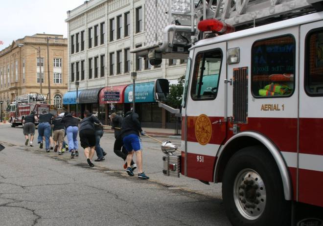 Pulling a Fire Truck